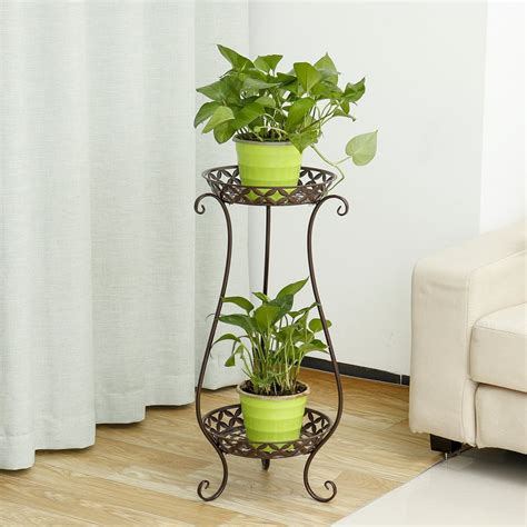 metal garden pot holders for side of the house|garden plant pot stands outdoor.